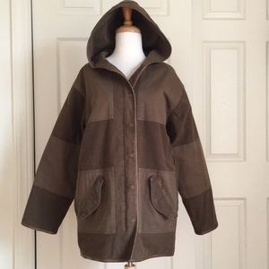 Current/Elliott padded brown hooded coat, women’s size 2/ M